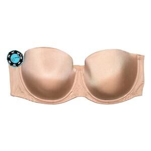 BALI NEW $48 One Smooth U Stay in Place Strapless Bra Taupe 40D